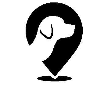 Dog Location Pin Logo