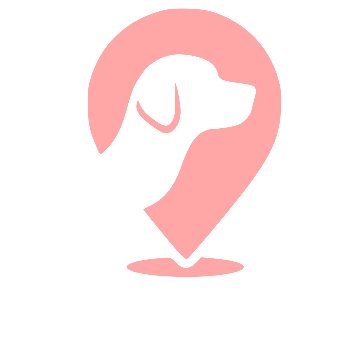 Dog Location Pin Logo #ffa6a6
