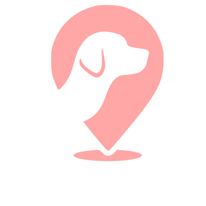 Dog Location Pin Logo #ffa6a6