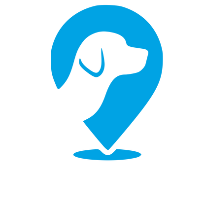 Dog Location Pin Logo #00a3e4
