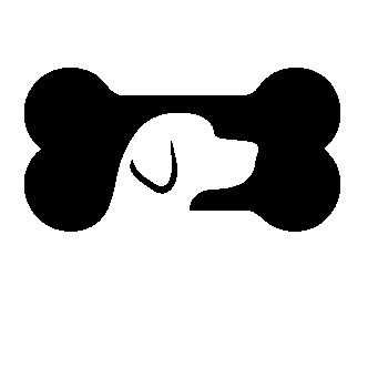 Dog Bone Negative Space Logo