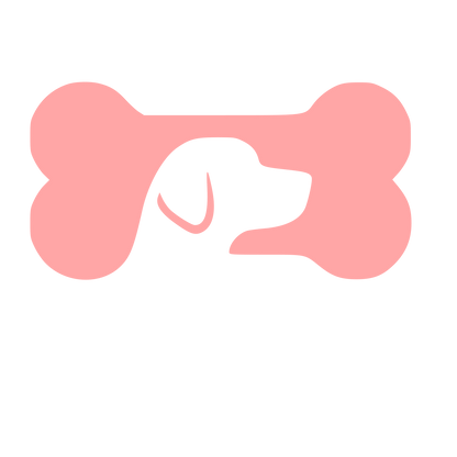Dog Bone Negative Space Logo #ffa6a6