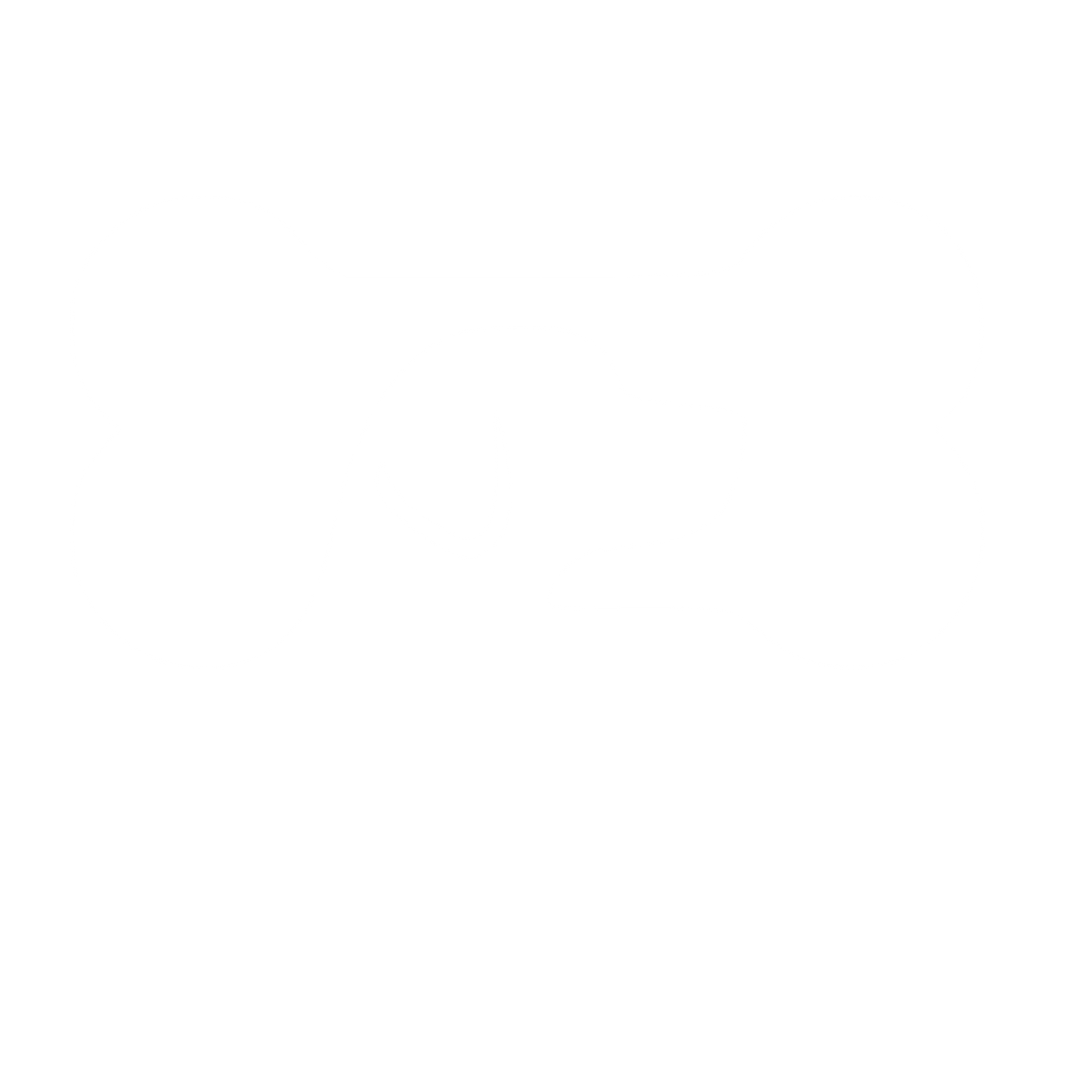 Dog Bone Negative Space Logo #ffffff