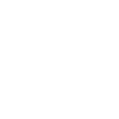 Dog Bone Negative Space Logo #ffffff