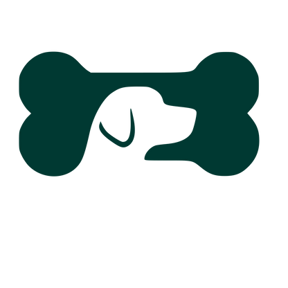 Dog Bone Negative Space Logo #003932