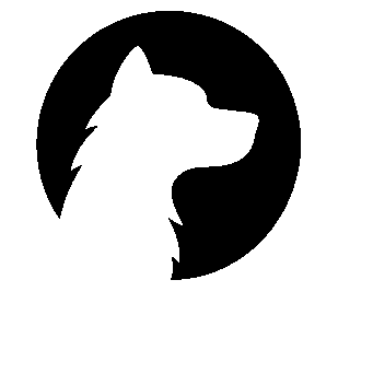 Negative Space Dog Logo