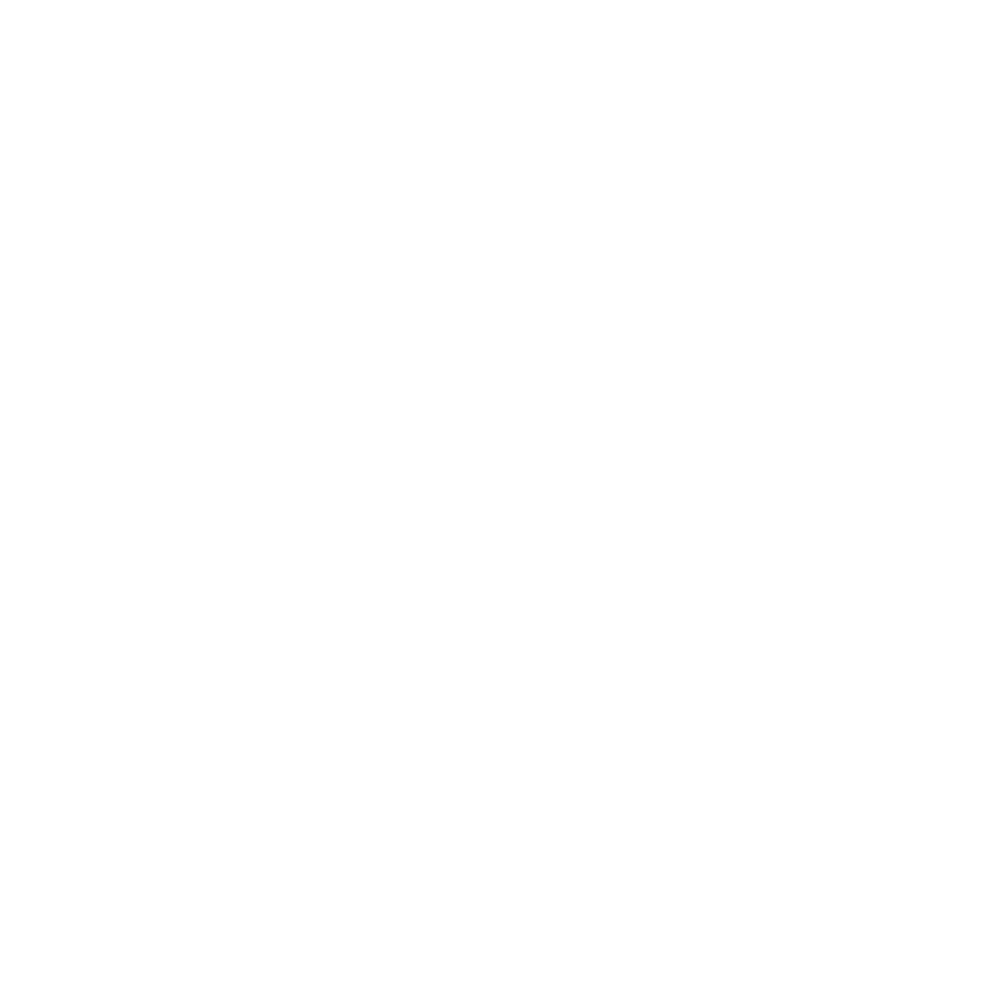 Negative Space Dog Logo #ffffff