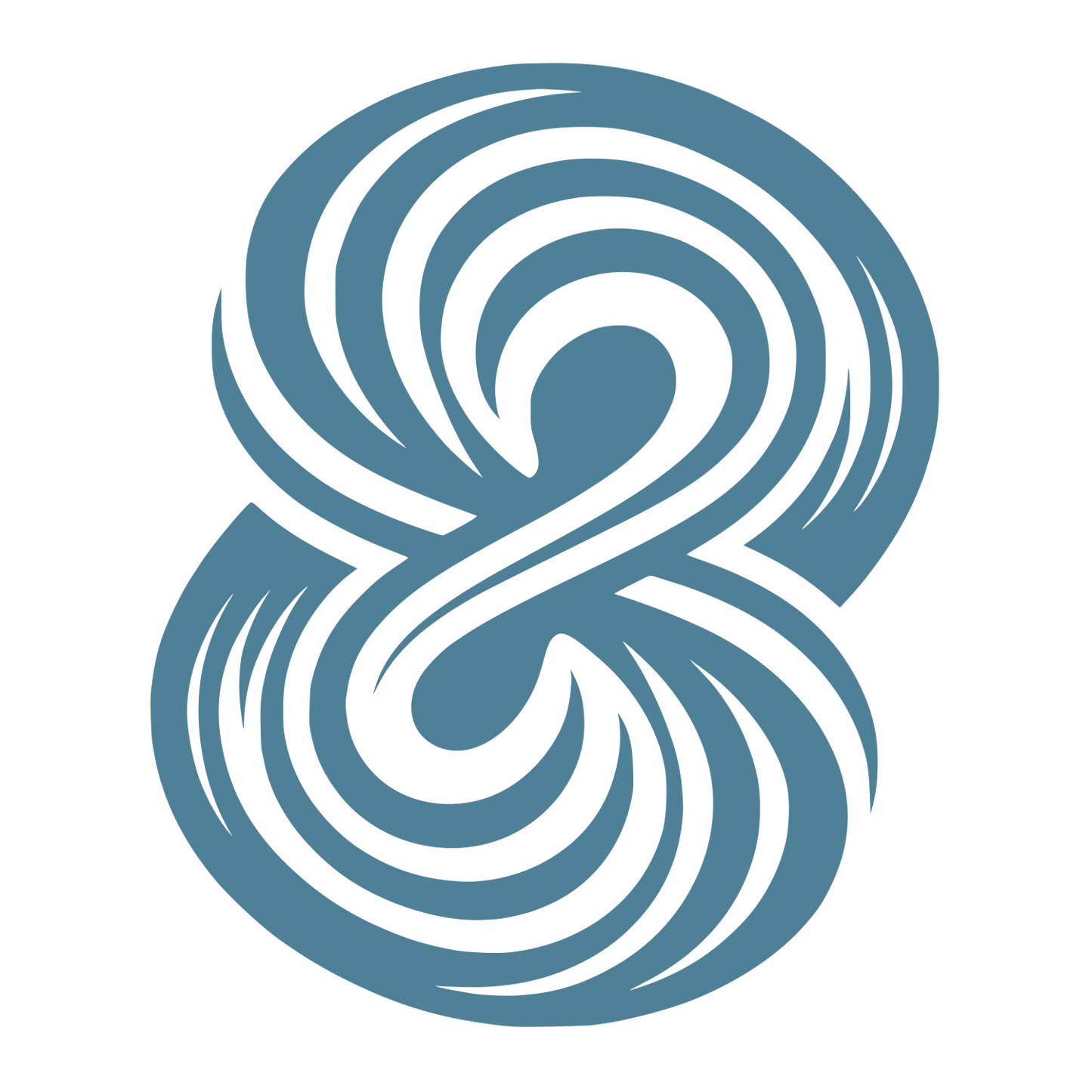 Swirl Infinity Loop Logo #4E8098