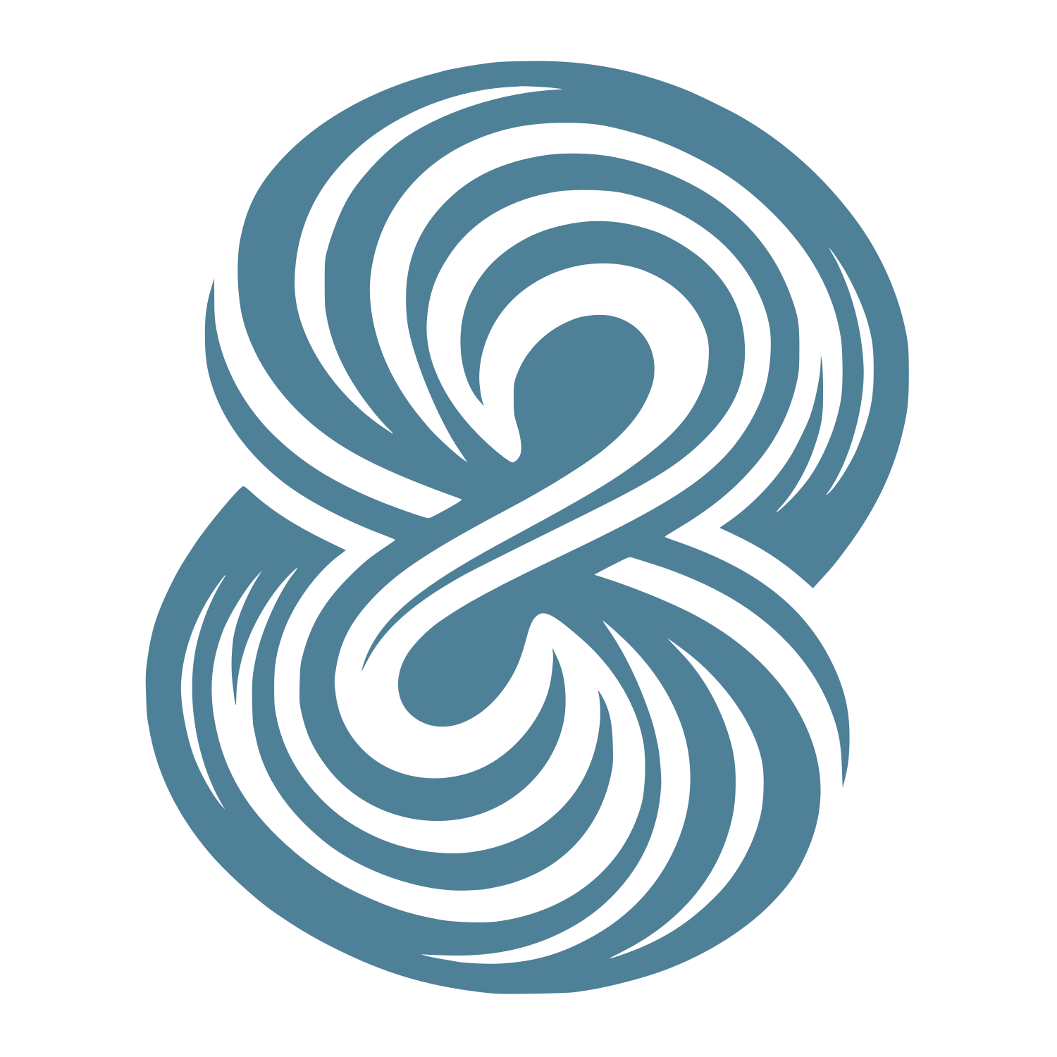 Swirl Infinity Loop Logo #4E8098