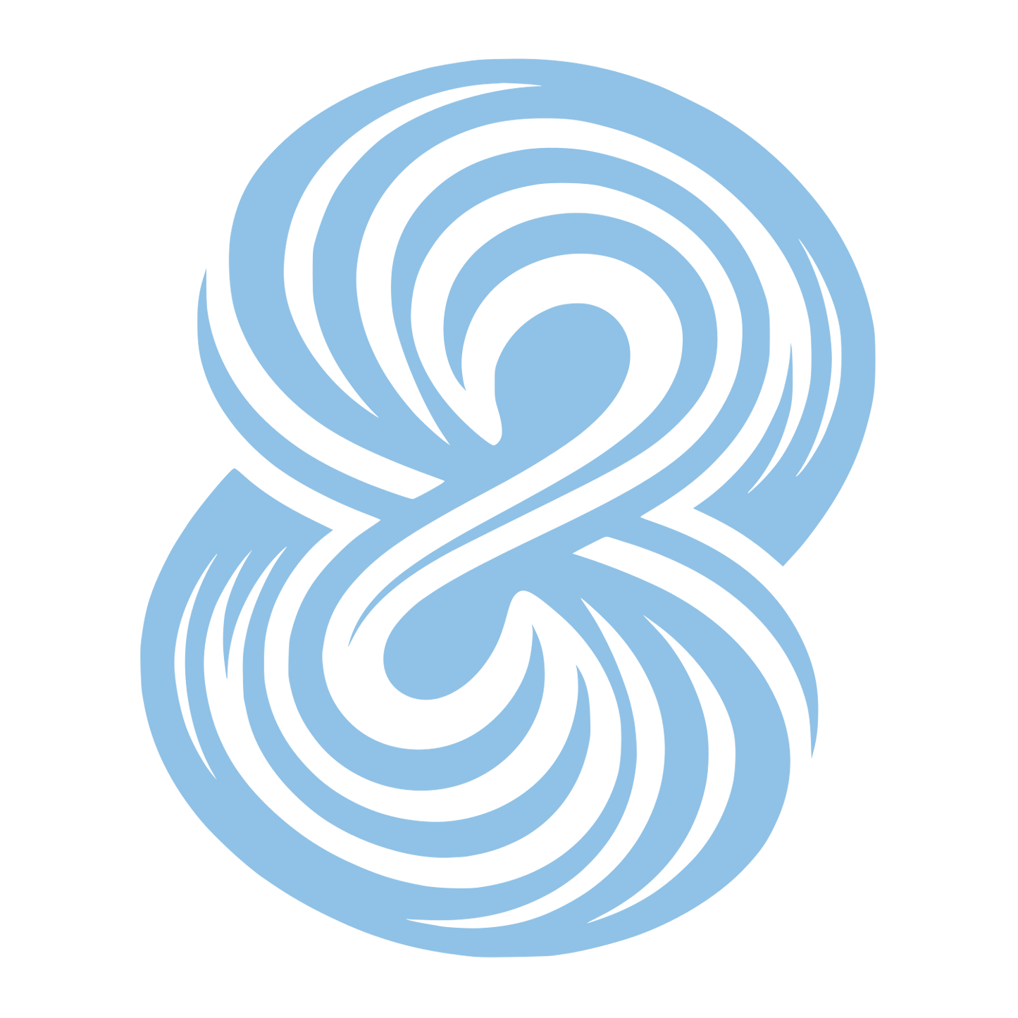 Swirl Infinity Loop Logo #90C2E7