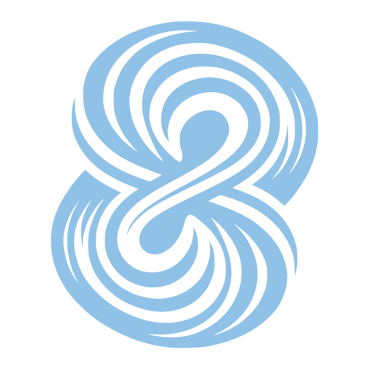 Swirl Infinity Loop Logo #90C2E7