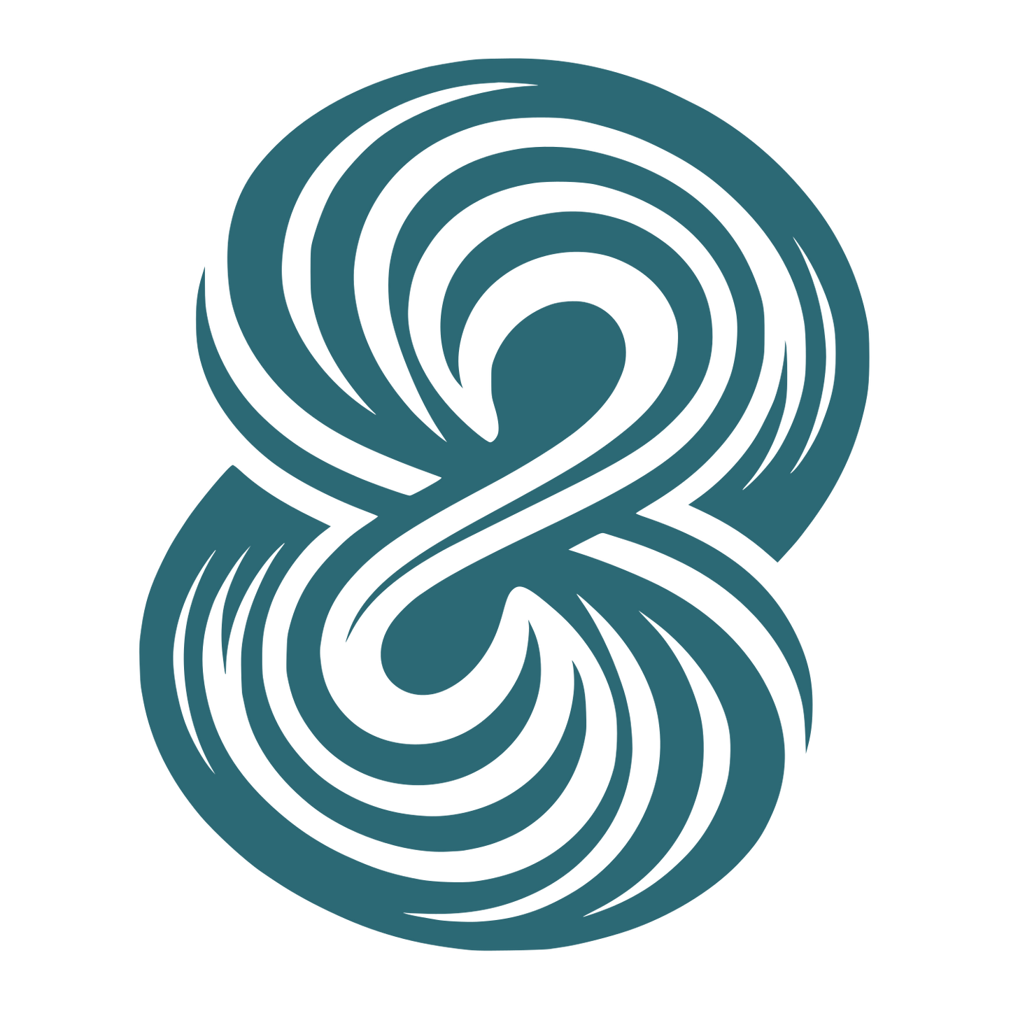 Swirl Infinity Loop Logo #2C6975