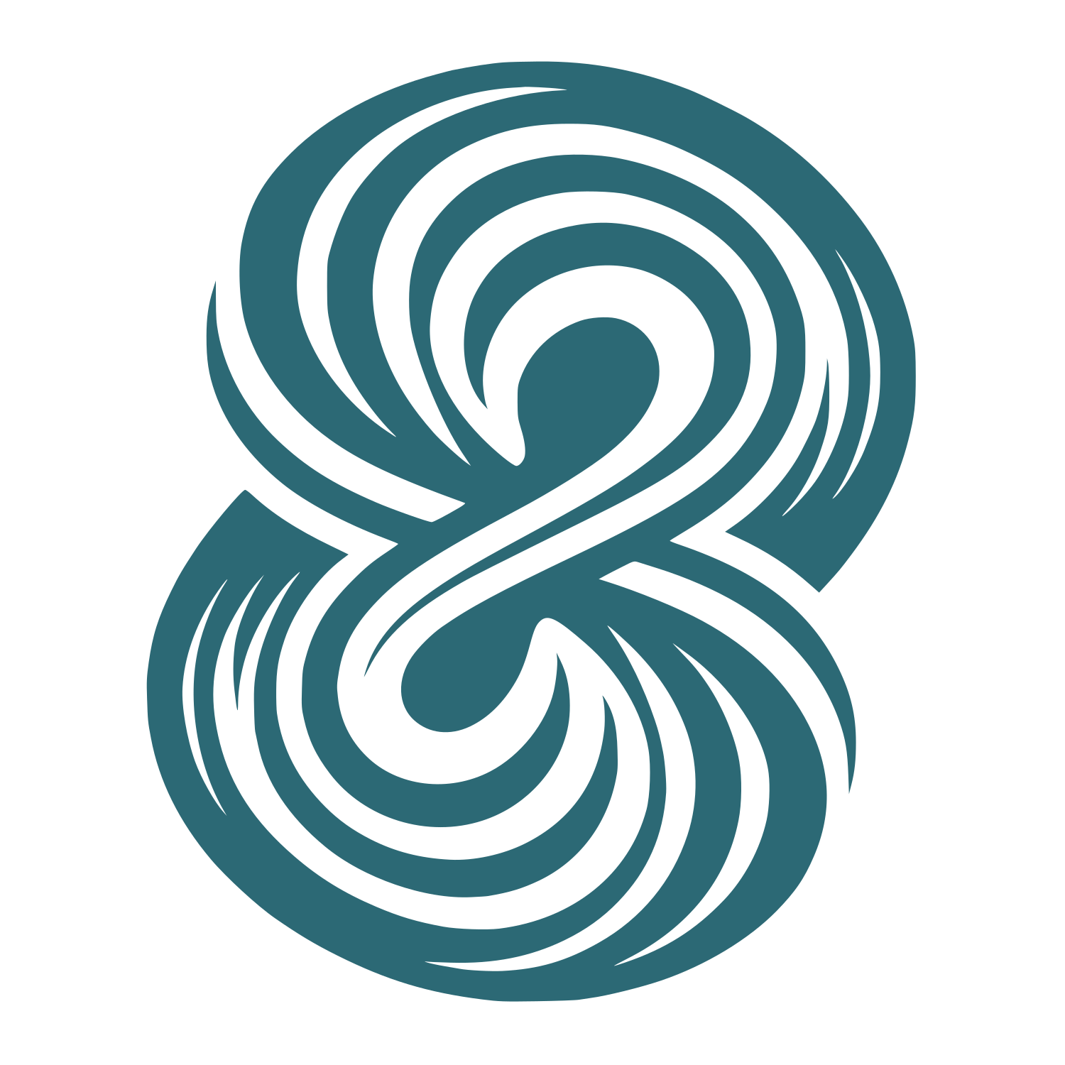 Swirl Infinity Loop Logo #2C6975