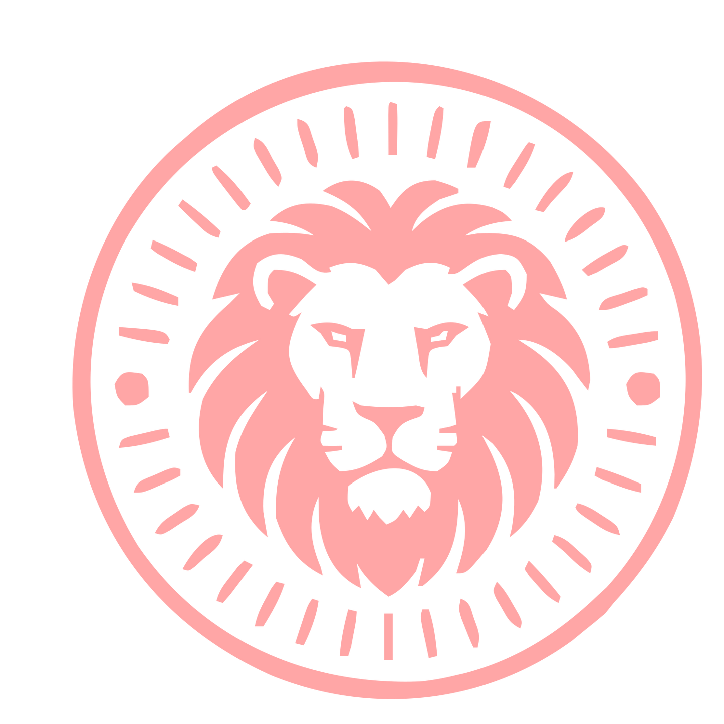 Lion Stamp Badge Logo #ffa6a6