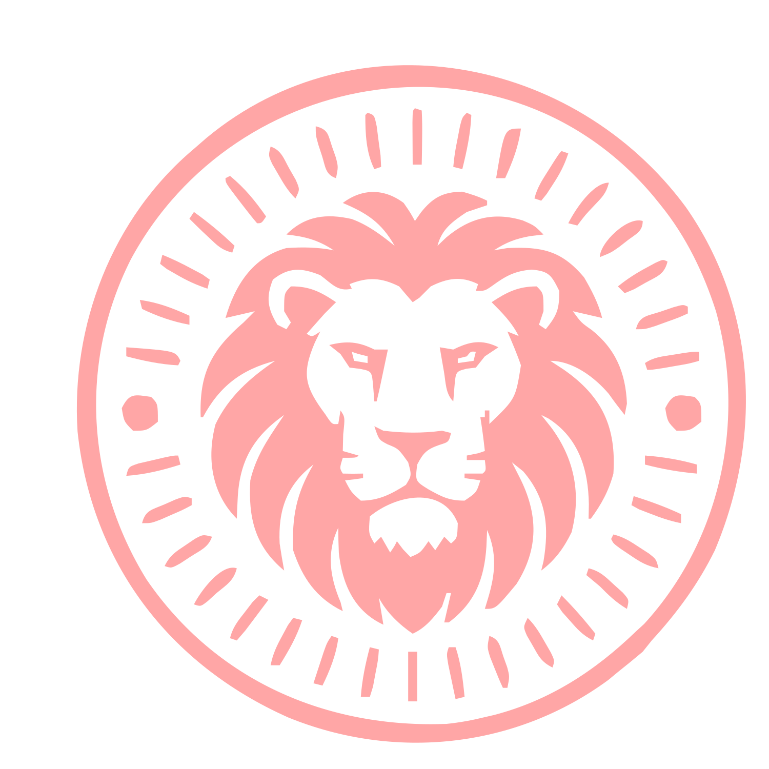 Lion Stamp Badge Logo #ffa6a6