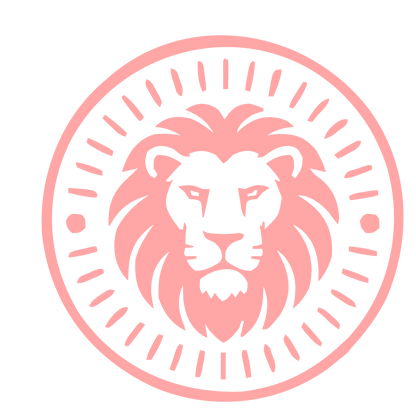 Lion Stamp Badge Logo #ffa6a6