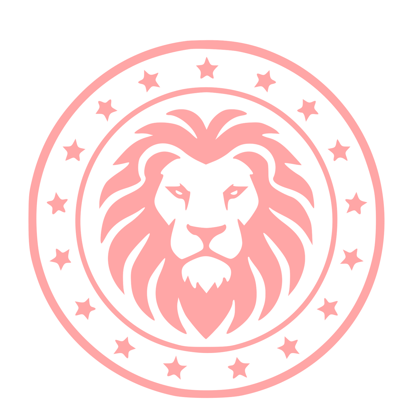 Lion Head Badge Logo #ffa6a6