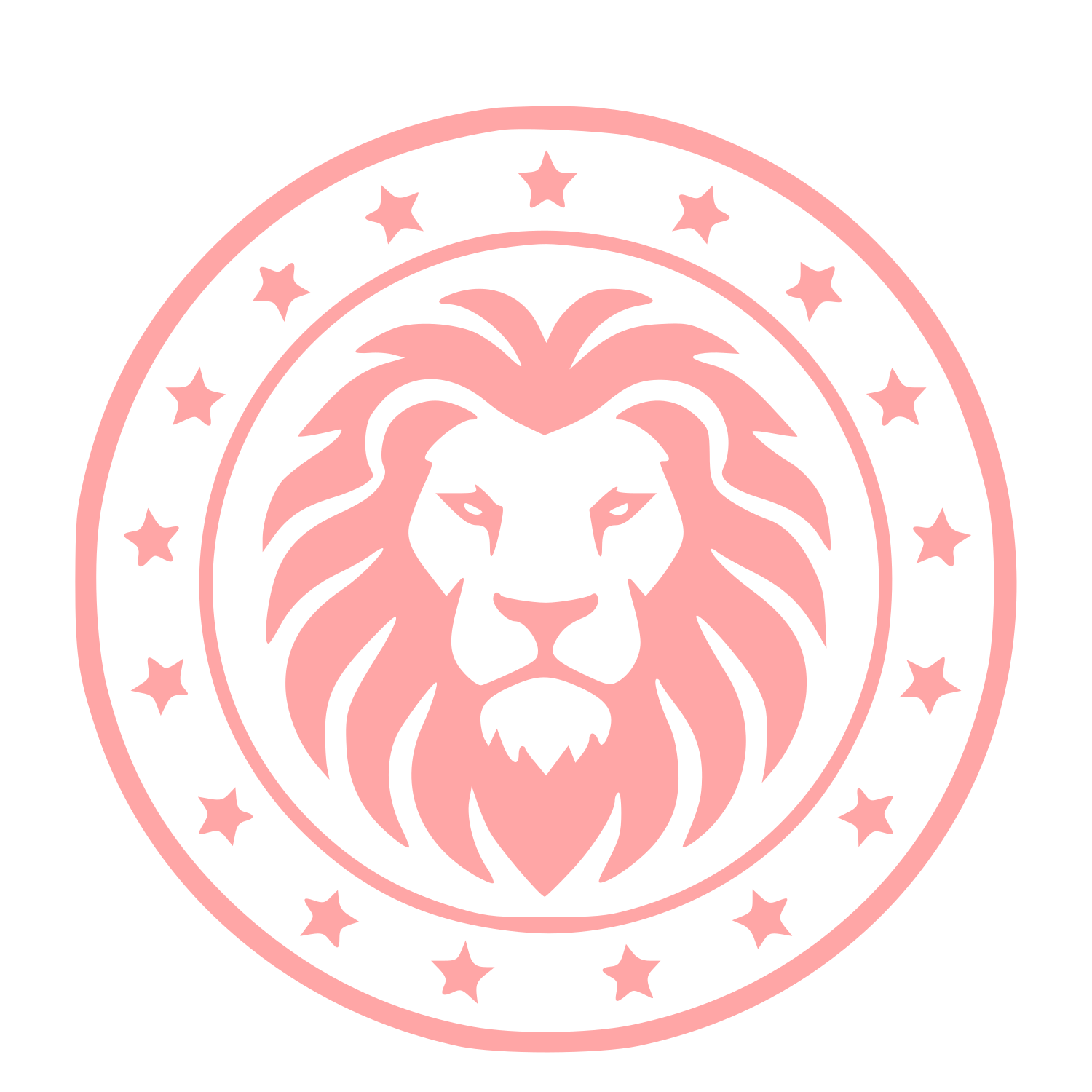 Lion Head Badge Logo #ffa6a6
