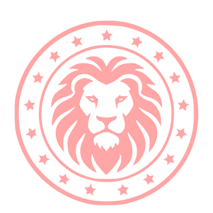 Lion Head Badge Logo #ffa6a6