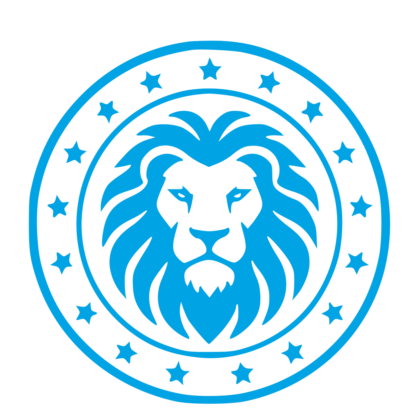 Lion Head Badge Logo #00a3e4