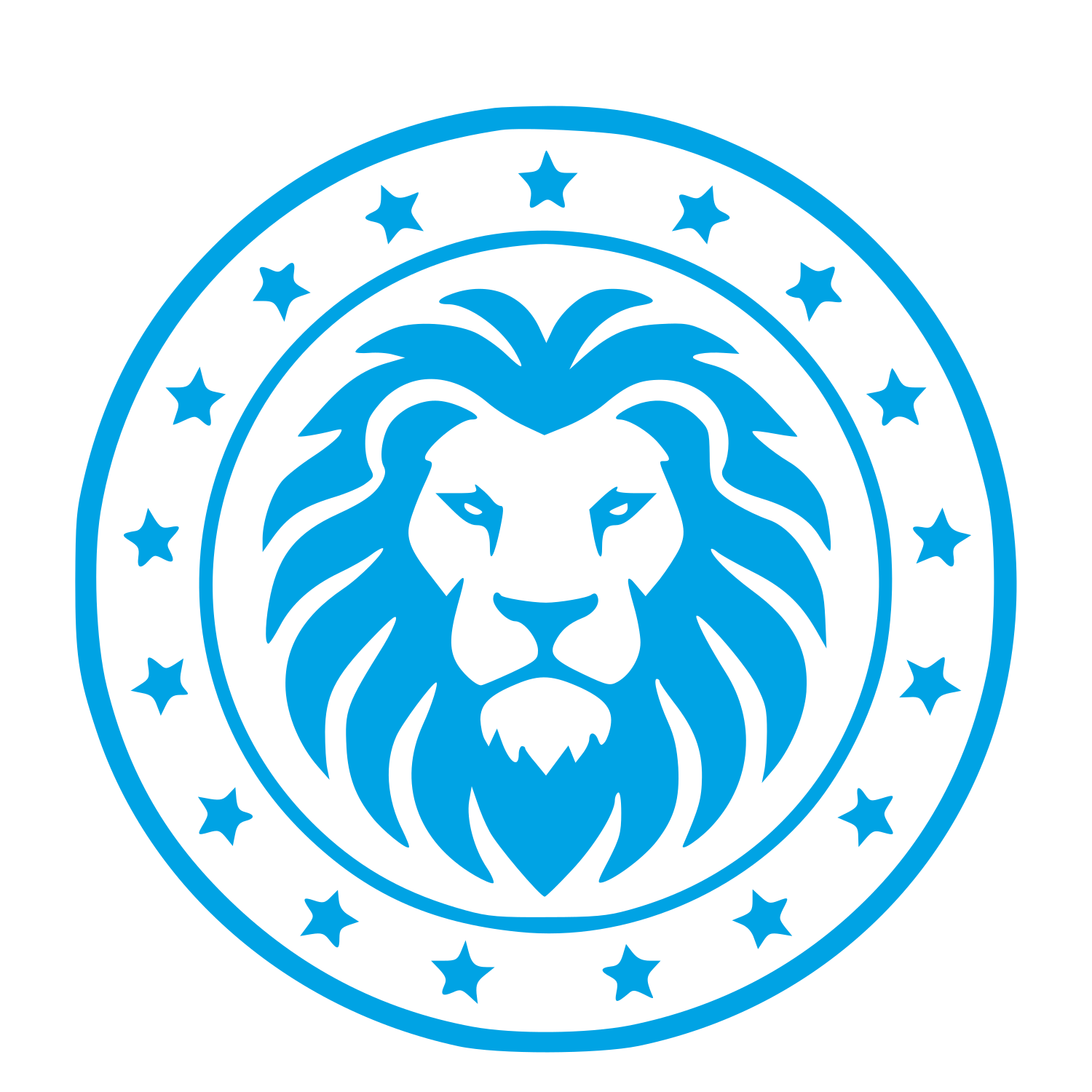 Lion Head Badge Logo #00a3e4