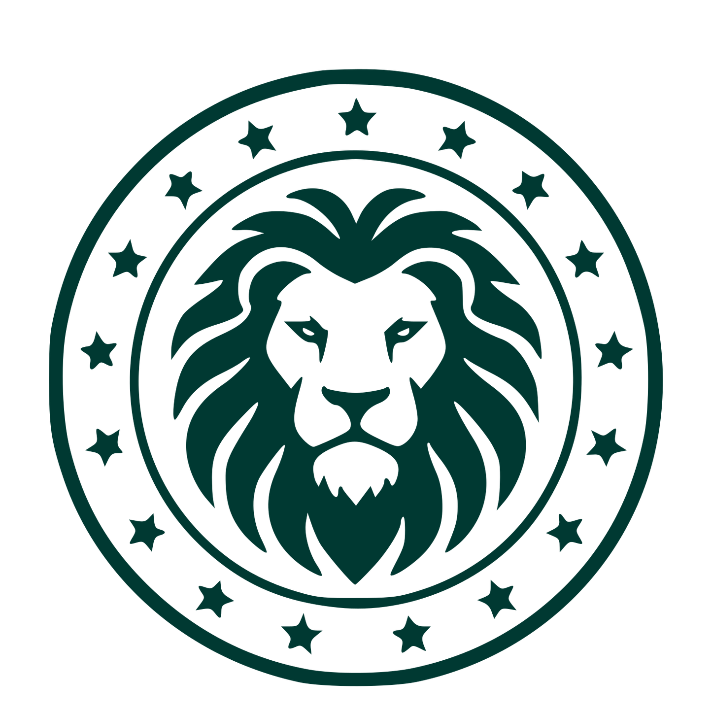 Lion Head Badge Logo #003932