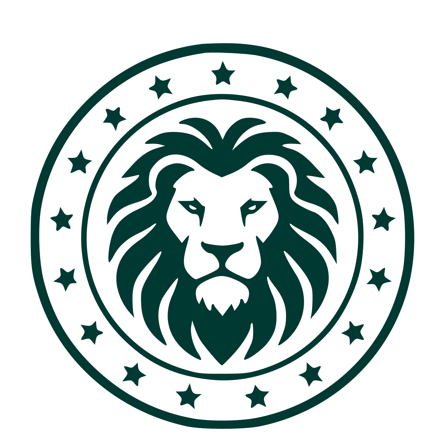 Lion Head Badge Logo #003932