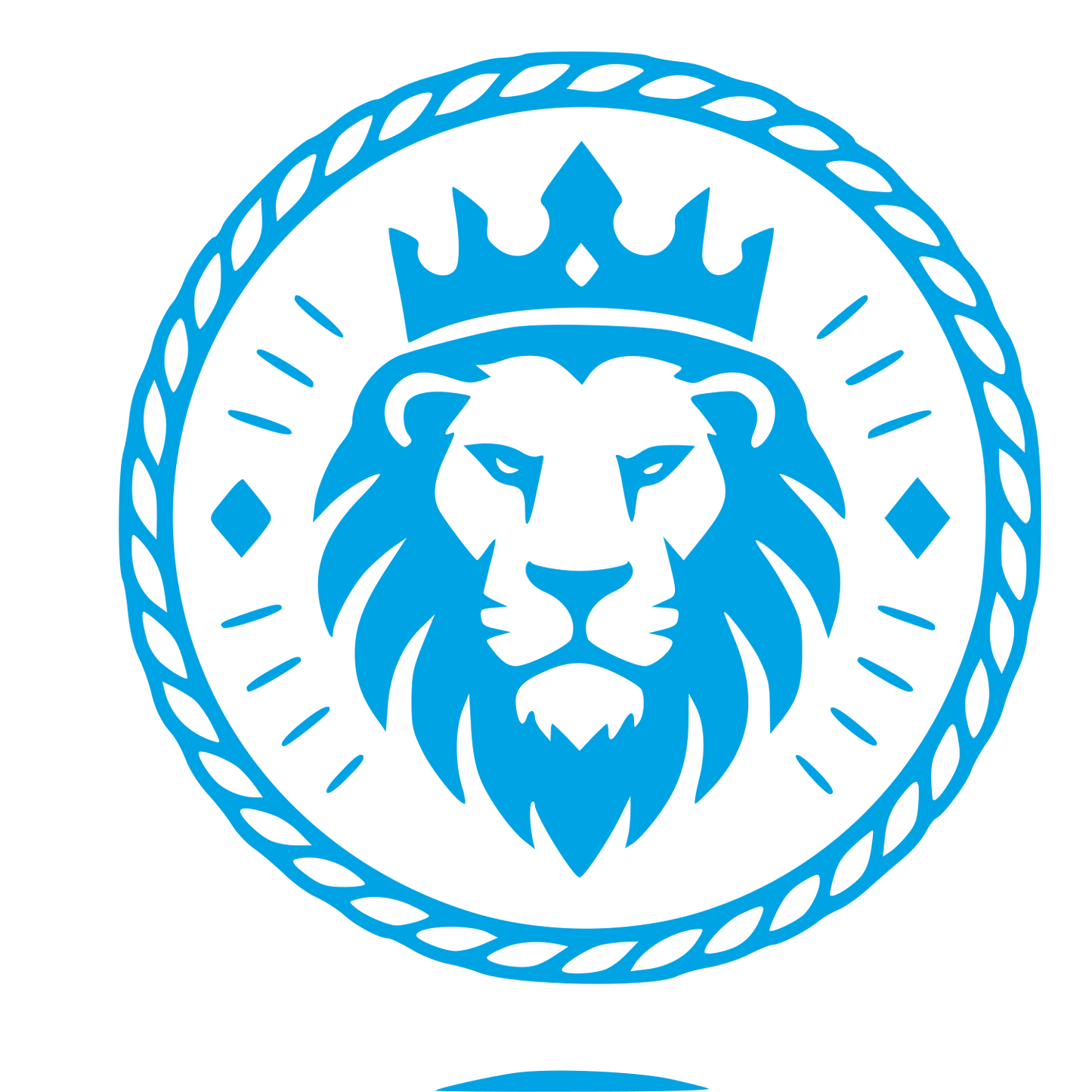 Lion Crown Stamp Badge Logo #00a3e4