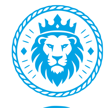 Lion Crown Stamp Badge Logo #00a3e4