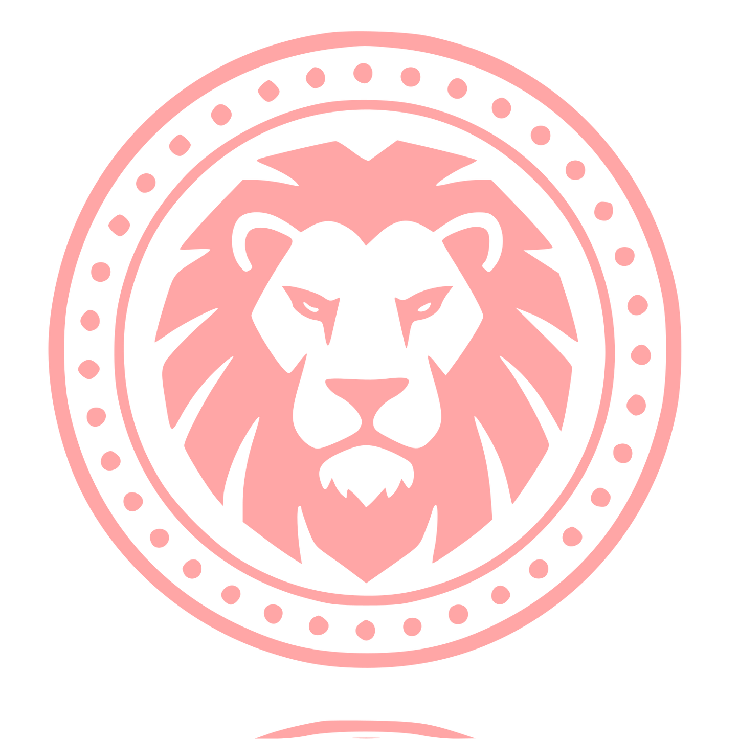 Lion Head Stamp Badge Logo #ffa6a6