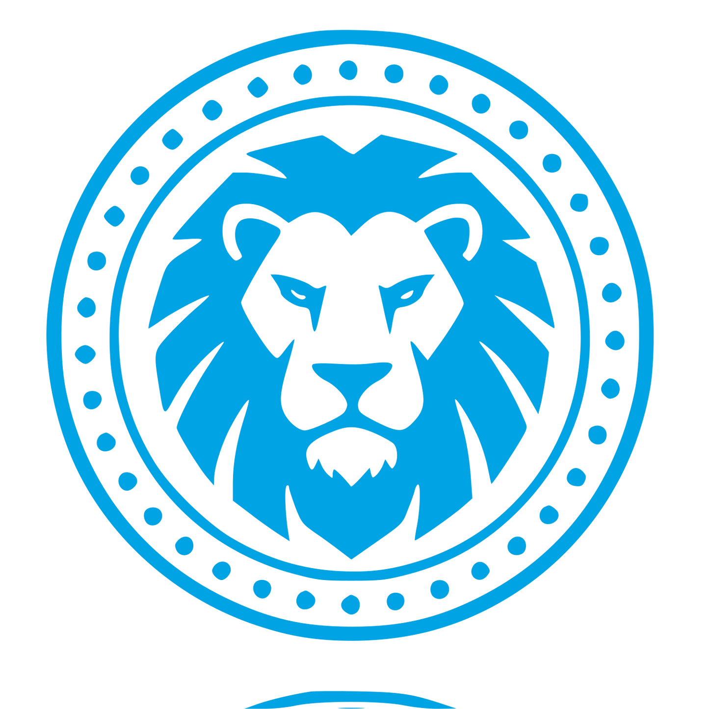 Lion Head Stamp Badge Logo #00a3e4