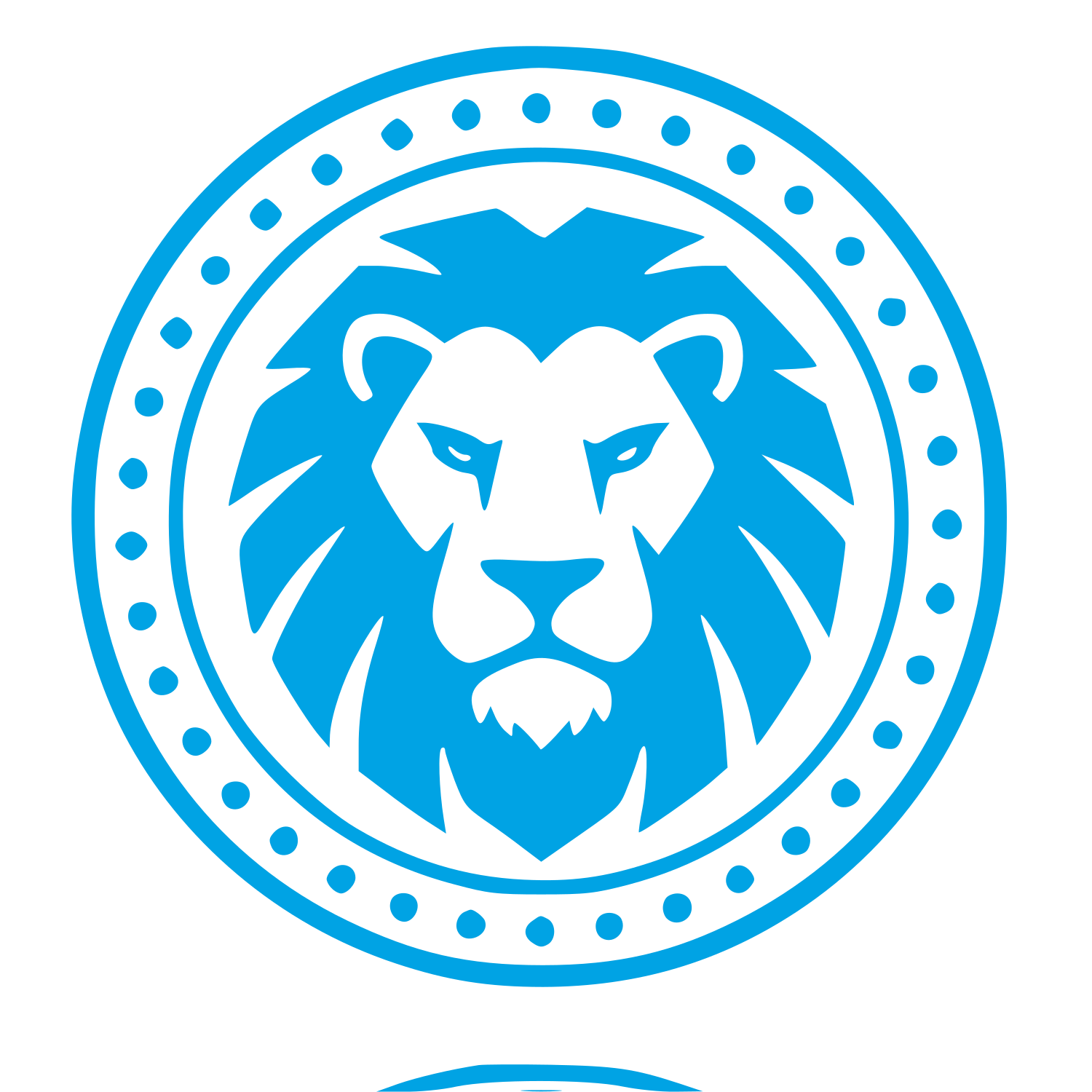 Lion Head Stamp Badge Logo #00a3e4