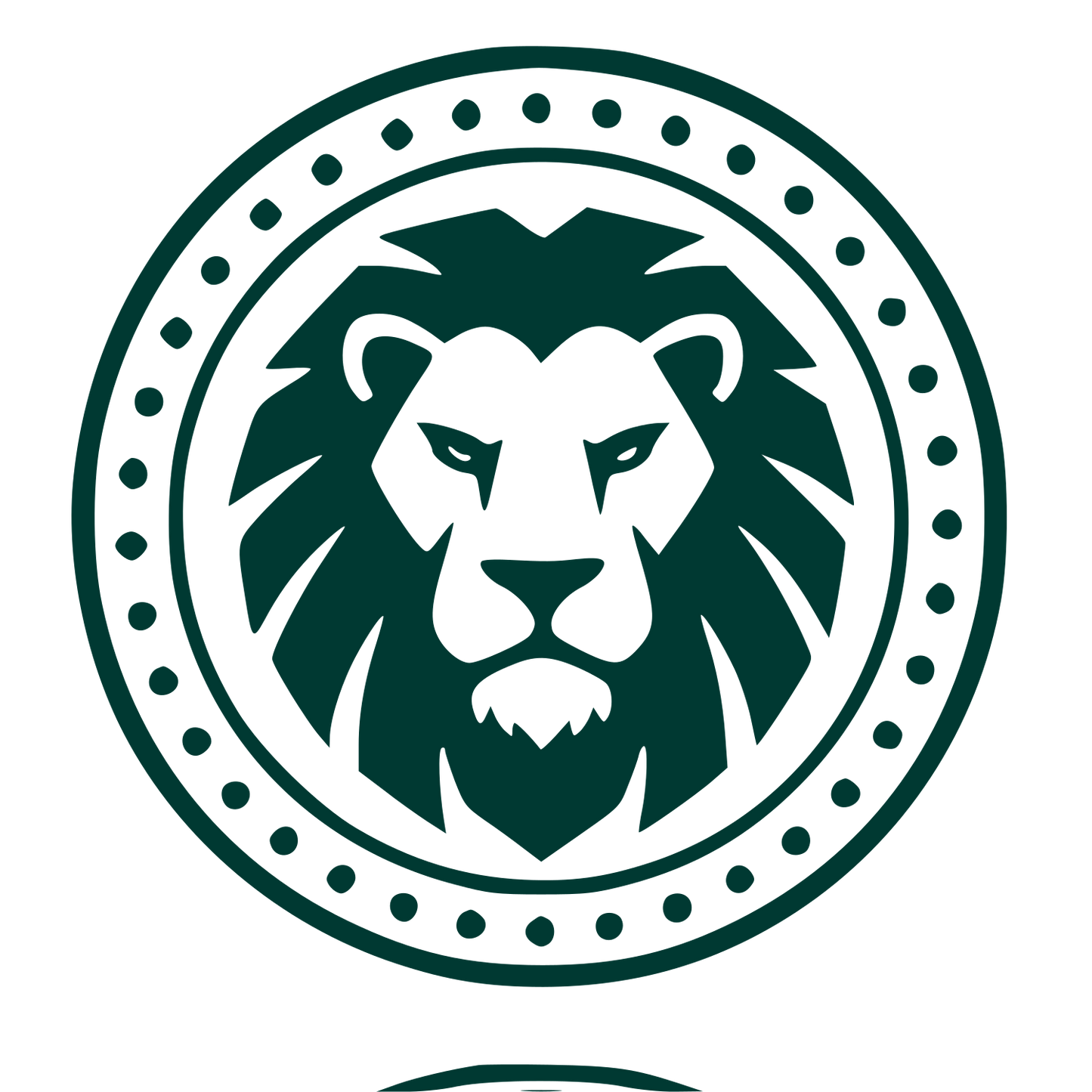 Lion Head Stamp Badge Logo #003932