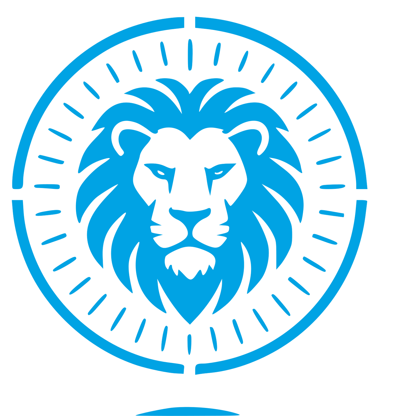 Lion Head Stamp Badge Logo #00a3e4