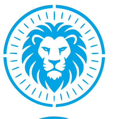Lion Head Stamp Badge Logo #00a3e4