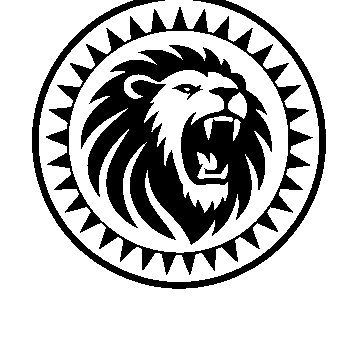Lion Stamp Badge Logo