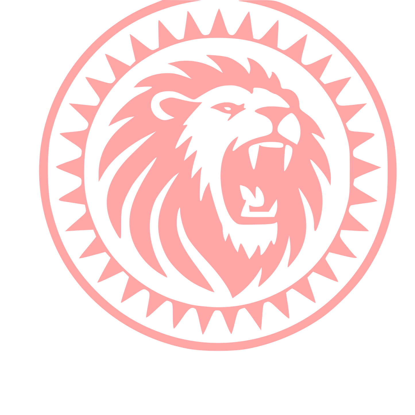 Lion Stamp Badge Logo #ffa6a6