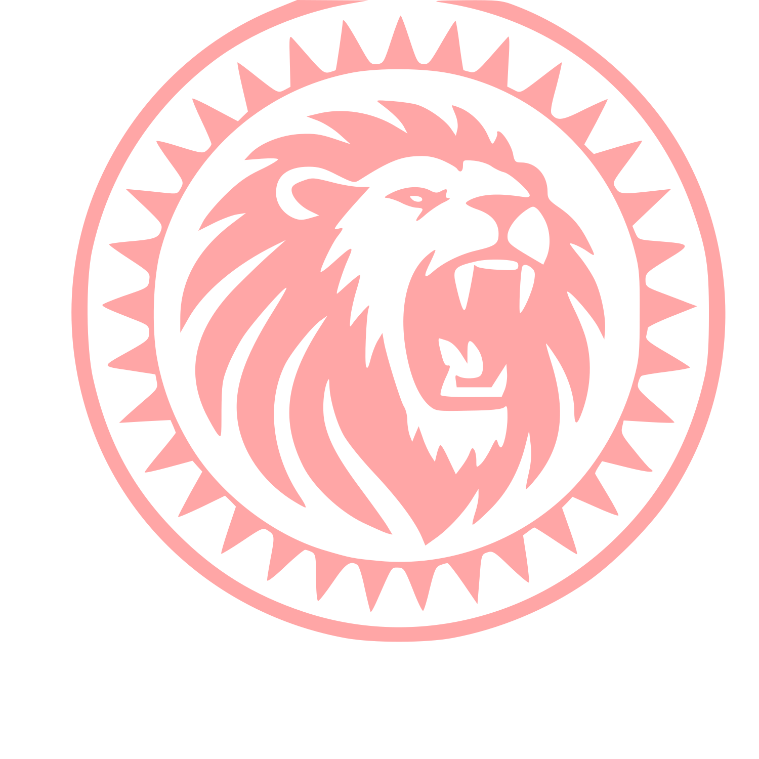 Lion Stamp Badge Logo #ffa6a6