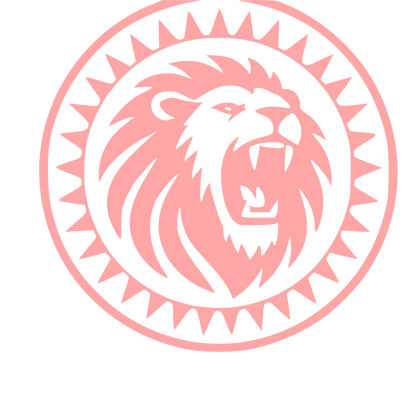 Lion Stamp Badge Logo #ffa6a6