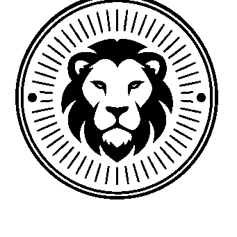 Lion Badge Stamp Logo