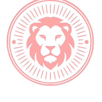 Lion Badge Stamp Logo #ffa6a6