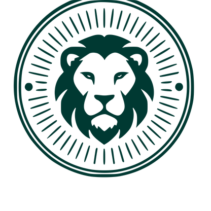Lion Badge Stamp Logo #003932