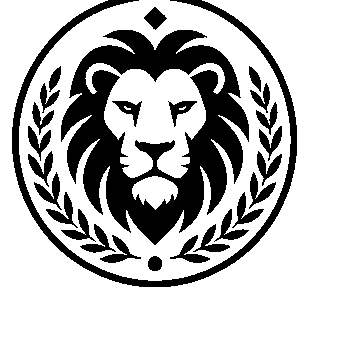 Lion Wreath Badge Logo