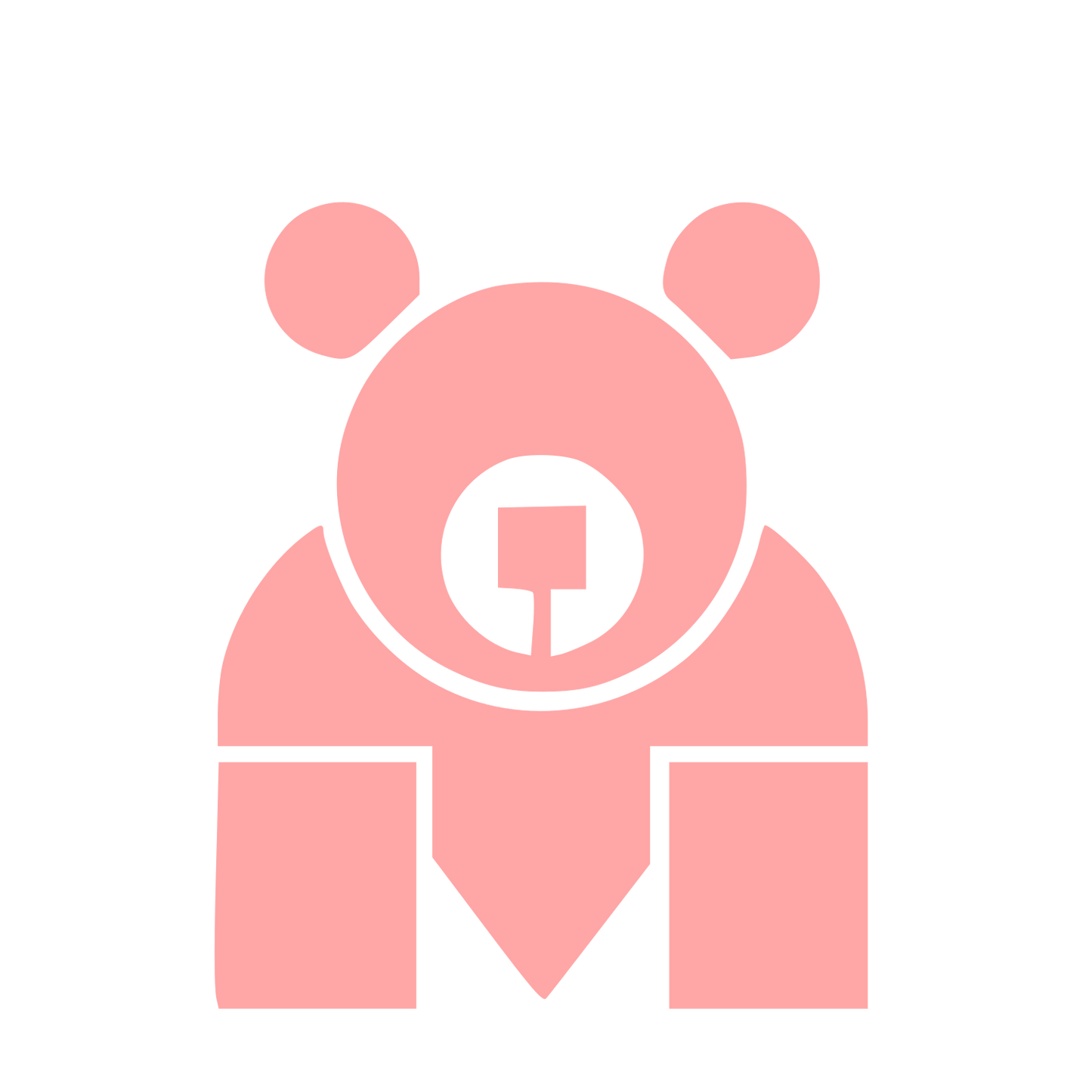 Bauhaus Bear Business Logo #ffa6a6