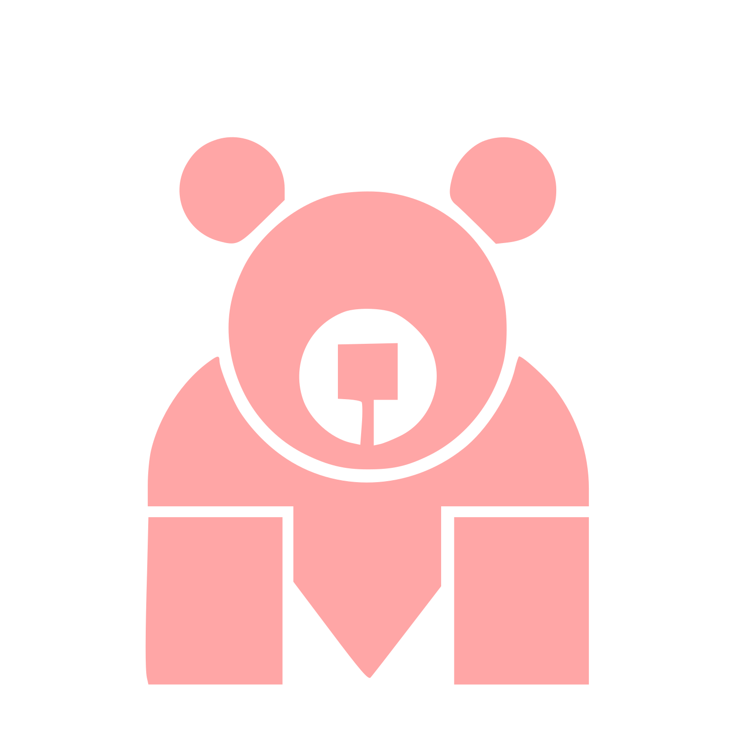 Bauhaus Bear Business Logo #ffa6a6