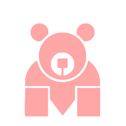 Bauhaus Bear Business Logo #ffa6a6
