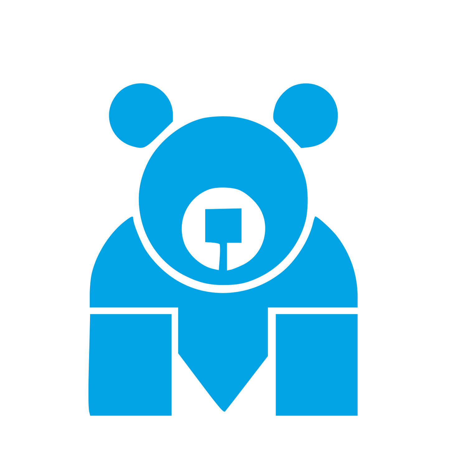 Bauhaus Bear Business Logo #00a3e4