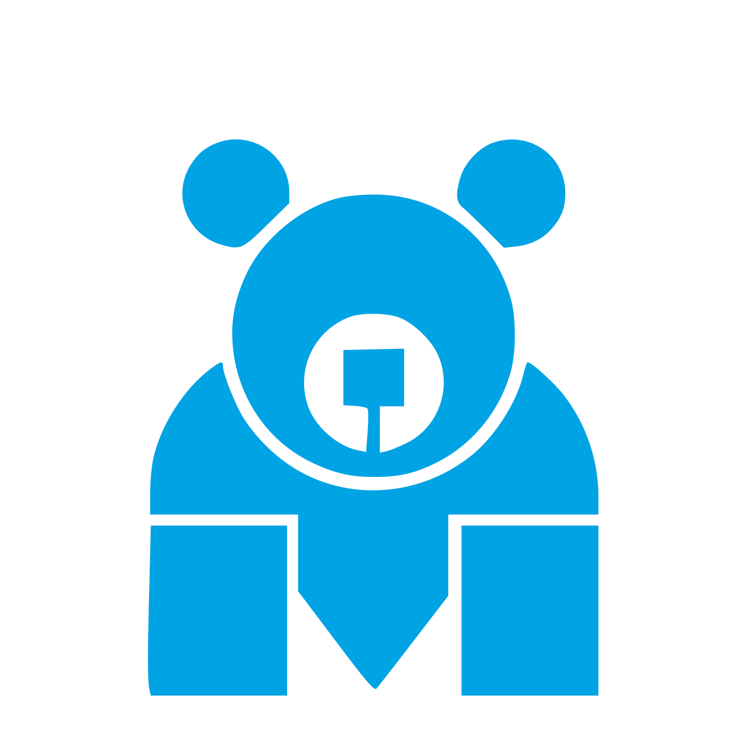 Bauhaus Bear Business Logo #00a3e4