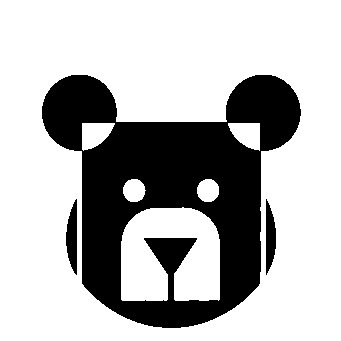 Bauhaus Bear Head Logo