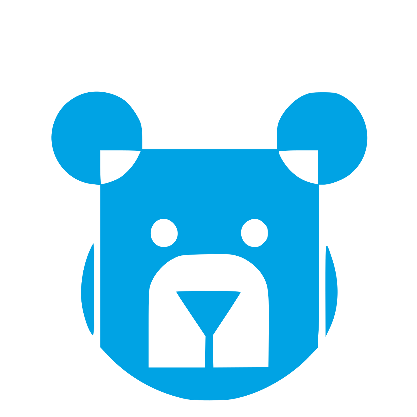 Bauhaus Bear Head Logo #00a3e4